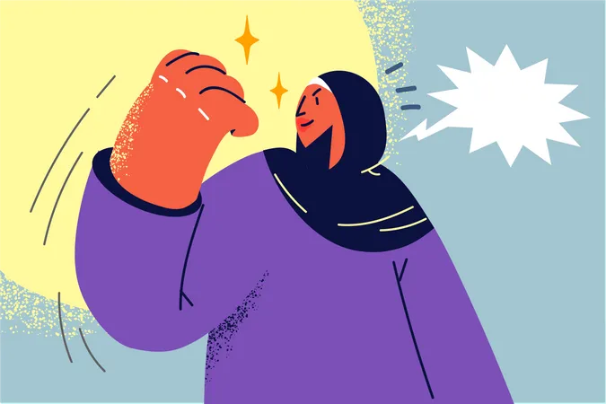Muslim woman Illustration