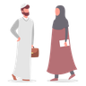 muslim business discussion illustration