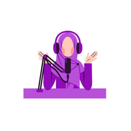 Muslim woman confess in podcast Illustration