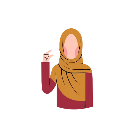 Muslim woman explaining  Illustration