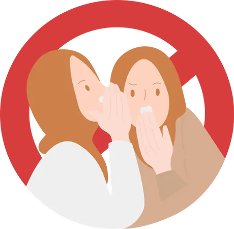 Women People Gossiping Together On Ramadan Dont Gossip During Fasting Concept Flat Design Illustration Of Muslim People Illustration