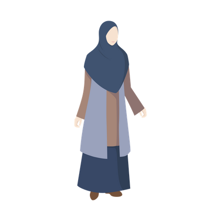 Muslim Woman  Illustration