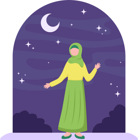 Muslim woman  Illustration