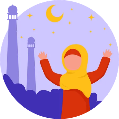 Muslim woman  Illustration