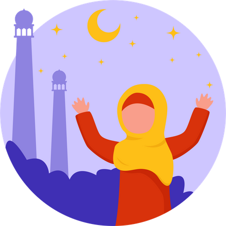 Muslim woman  일러스트레이션