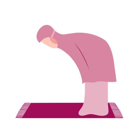 Muslim Woman Praying  Illustration