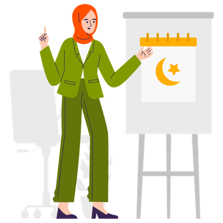 Muslim woman preparing for Ramadan Event  Illustration