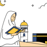 quran reading illustration