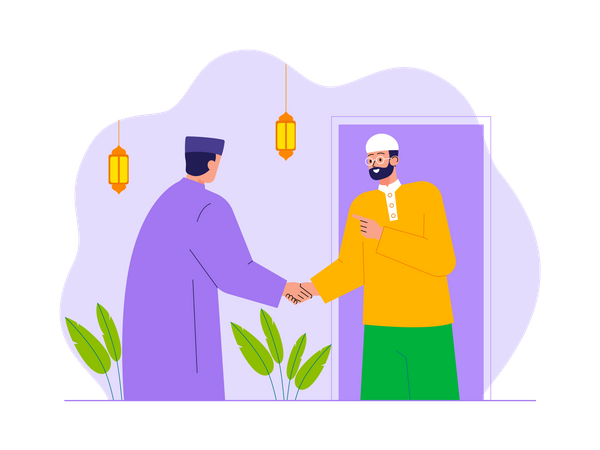 Muslime wünschen Ramadan  Illustration