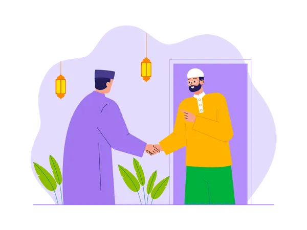 Muslime wünschen Ramadan  Illustration