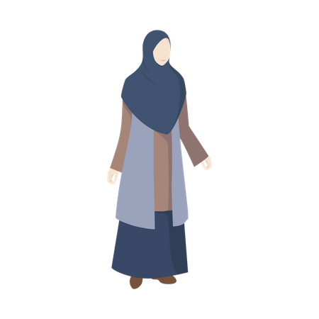 Muslimische Frau  Illustration