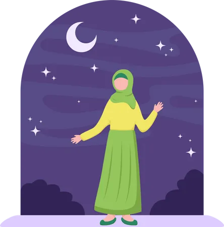 Muslimische Frau  Illustration