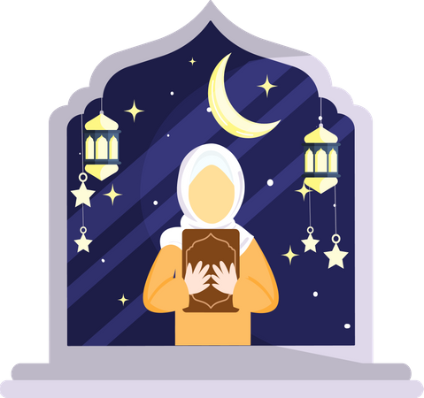 Muslimische Frau  Illustration