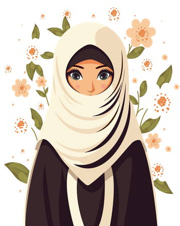 Muslimische Frau  Illustration