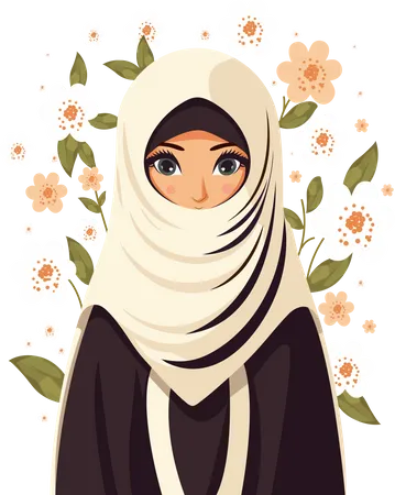 Muslimische Frau  Illustration