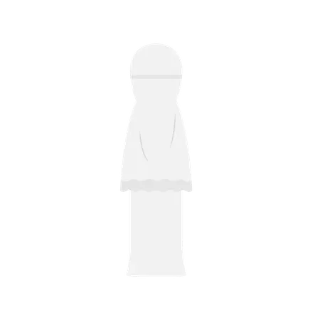 Muslimische Frau beim Pilger-Hadsch  Illustration
