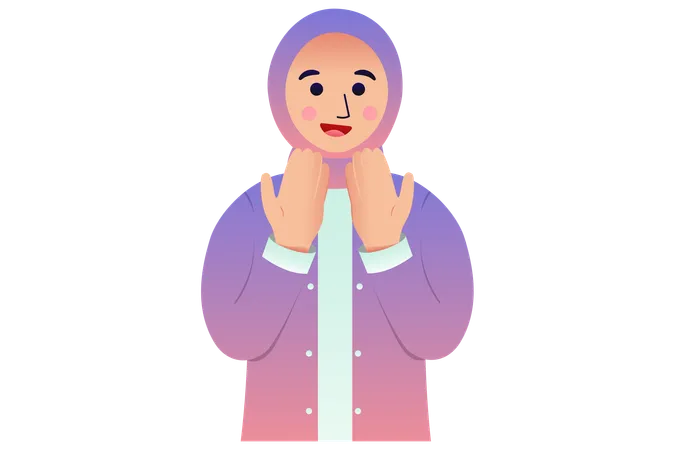 Muslimische Frau betet  Illustration