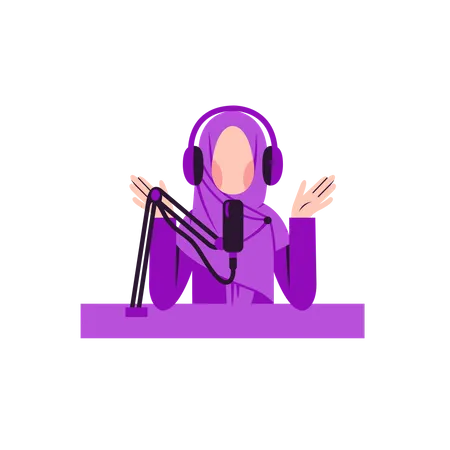 Muslimische Frau gesteht in Podcast  Illustration