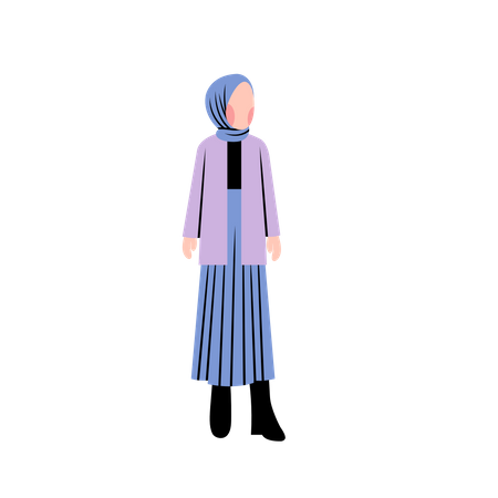 Muslimische Frau in pose  Illustration