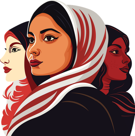 Muslimische Frauen  Illustration