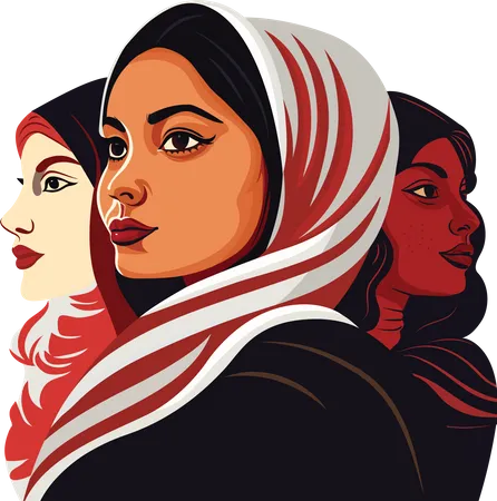 Muslimische Frauen  Illustration