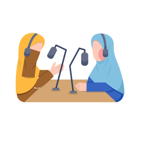 Podcast für muslimische Frauen  Illustration