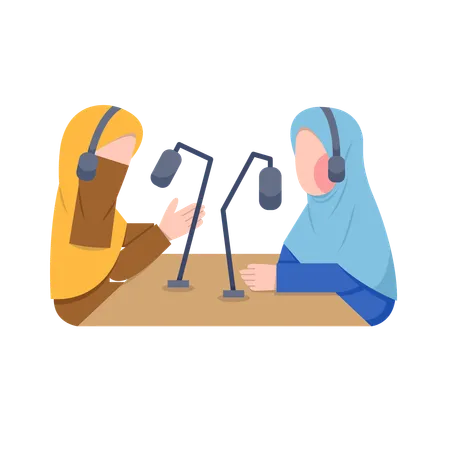 Podcast für muslimische Frauen  Illustration