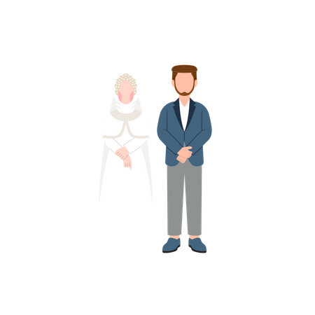 Muslimische Hochzeit  Illustration