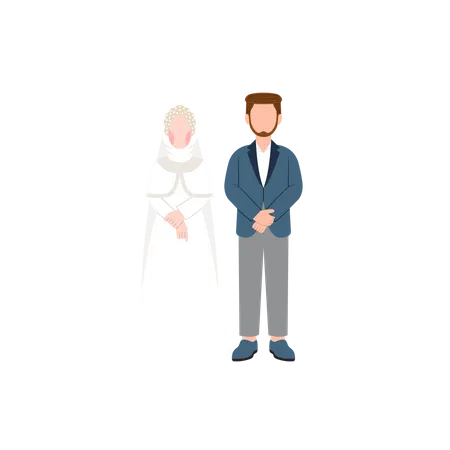 Muslimische Hochzeit  Illustration