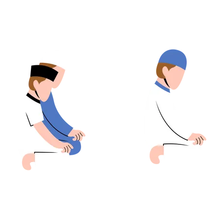 Muslimische Männer beten  Illustration