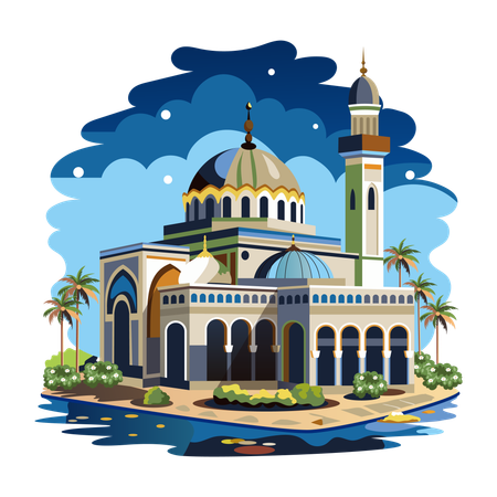 Muslimische Moschee  Illustration