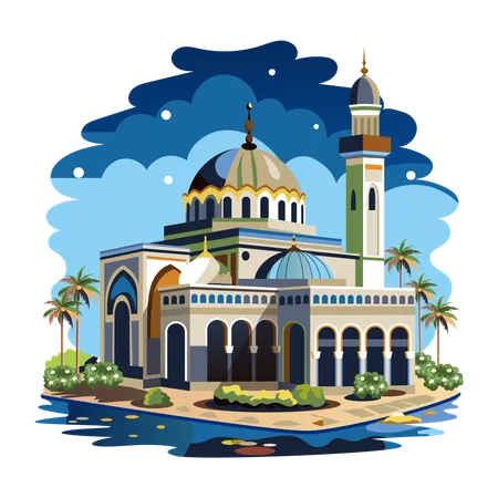 Muslimische Moschee  Illustration