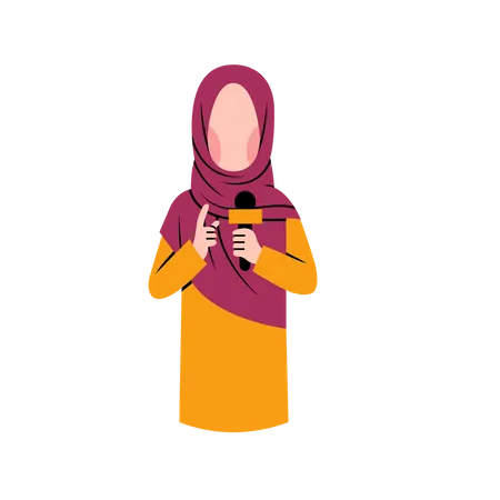 Muslimische Reporterin  Illustration