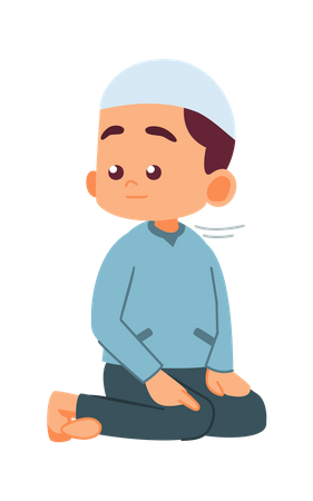 Muslimischer Junge beim Namaz  Illustration