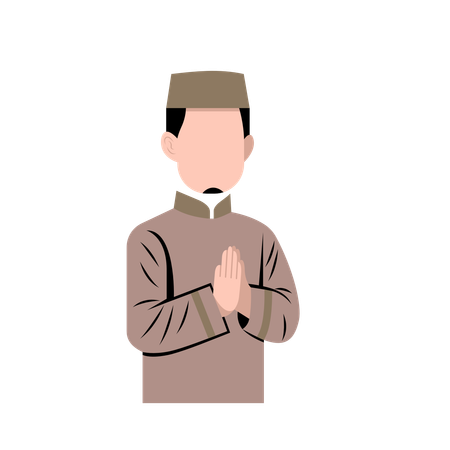 Muslimischer Mann  Illustration