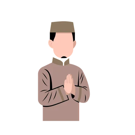 Muslimischer Mann  Illustration