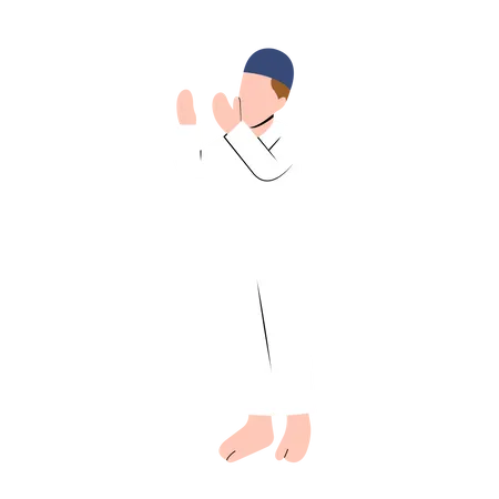 Muslimischer Mann betet  Illustration