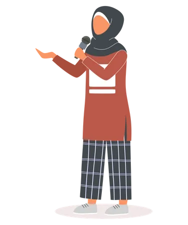 Muslimischer Nachrichtenreporter  Illustration