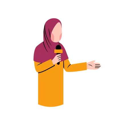 Muslimischer Nachrichtenreporter  Illustration