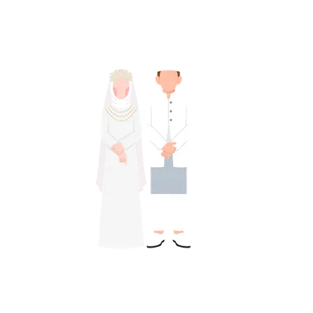 Muslimisches Hochzeitspaar  Illustration