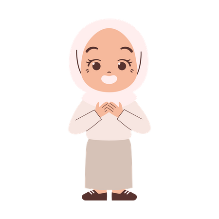 Muslimisches Mädchen  Illustration