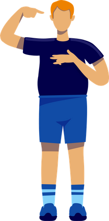 Mute man  Illustration