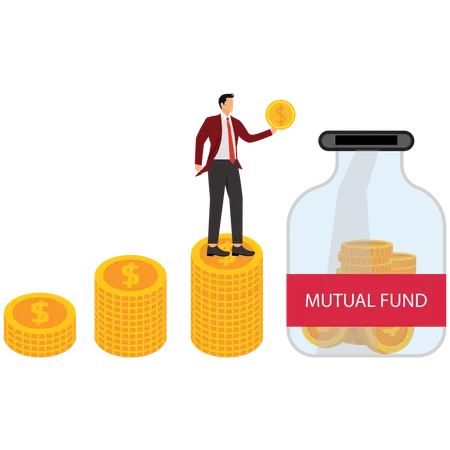 Mutual Fund Investment Growth  Illustration