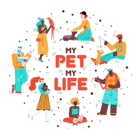 My pet my life Illustration