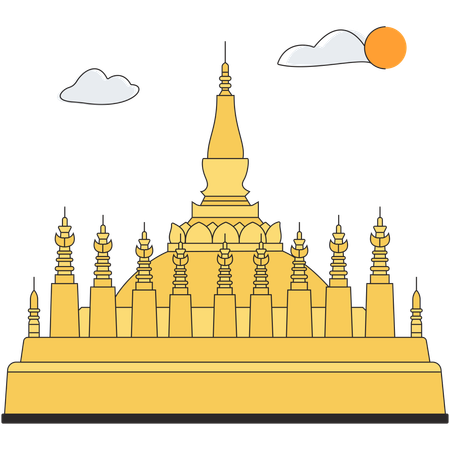 Myanmar - Bagan Temples  Illustration