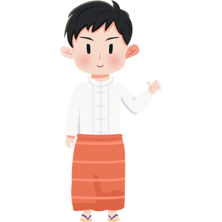 Myanmar longyi  Illustration