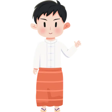 Myanmar longyi  Illustration