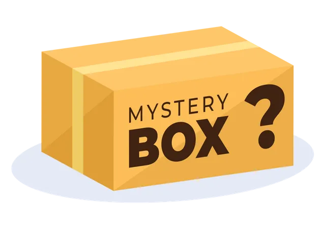 Mysterious gift box Illustration