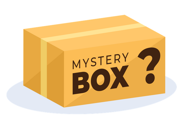 Mysterious gift box  Illustration