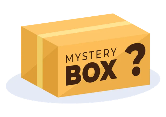 Mysterious gift box  Illustration